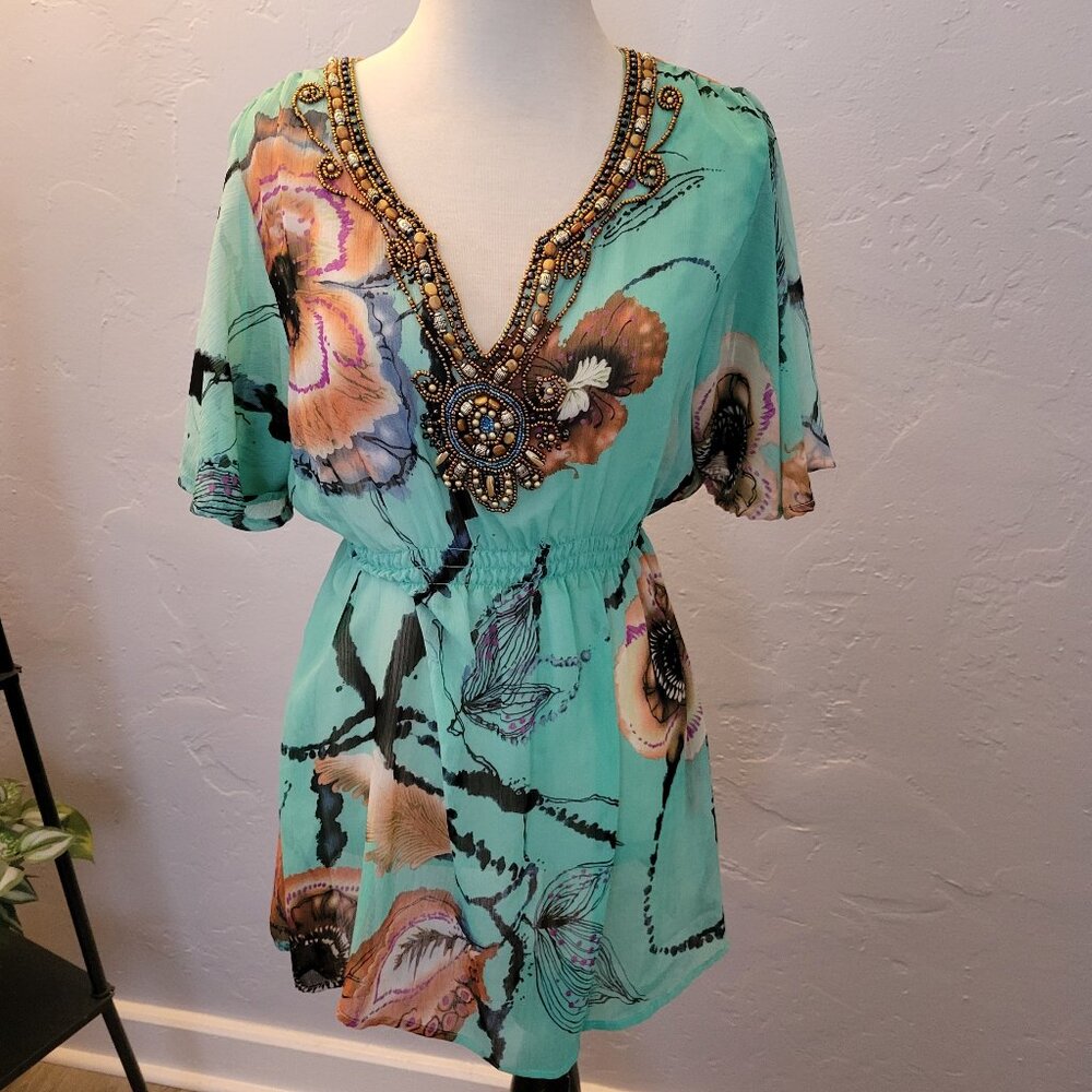 Sheer Light Green Mini Dress – Perfect for Summer ✨